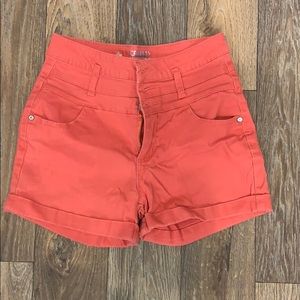 Pink high rise shorts